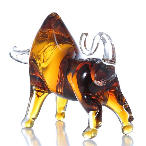 Glass Bull Statue Glass Christmas Ornaments And Christmas Decorations The Sweet Home Make