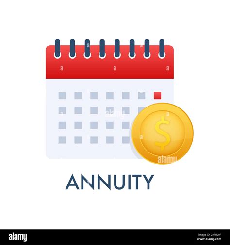 Annuity Icon Financial Calendar Vector Stock Illustration Stock