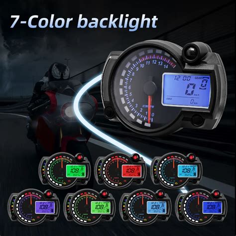 Tachimetro Moto Universale LED Digital Moto Cruscotto Per Honda Suzuki