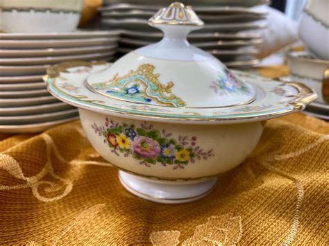 Vintage Meito Hand Painted China Made In Japan Lisbon Multi Floral Etsy