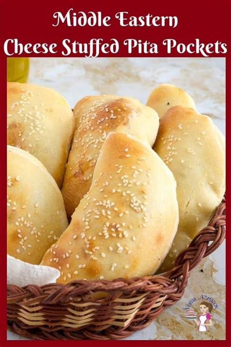 Cheese Stuffed Pita Bread Recipe Veena Azmanov