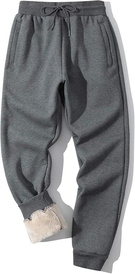 Gihuo Men S Athletic Sherpa Lined Sweatpants Winter Warm Track Pants