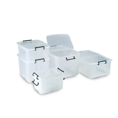 Clear Plastic Storage Boxes With Hinged Lids Outlet