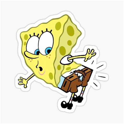 Spongebob Ripped Pants Sticker For Sale By Cecristini98 Redbubble