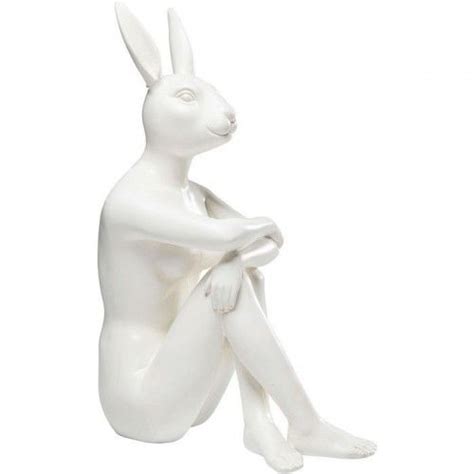 Figurine Lapin D Corative Blanc Rabbit Pas Cher