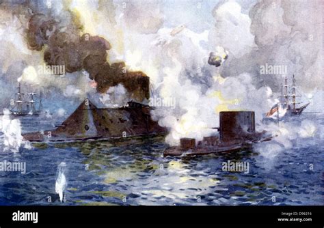 American Civil War Engagement Between The Confederate Ironclad