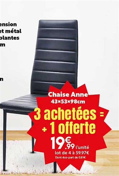 Promo Chaise Anne 43 X 53 X 98 Cm Chez Maxi Bazar ICatalogue Fr