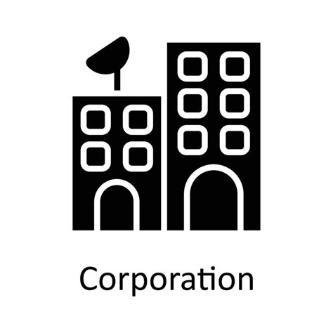 Corporation Vector Solid Icon Design Illustration Taxes Symbol On