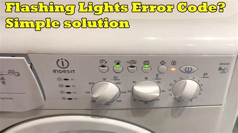 Indesit Flashing Lights Error Code Solution Fix Wixl85 Washing