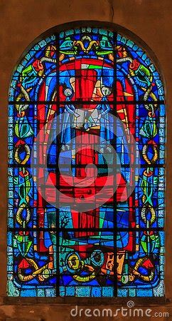 Stained Glass Window At Paroisse Saint Pierre De Montmartre Or Church