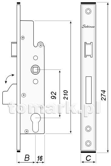Zamek Mm Do Drzwi Profilowych Sobinco Czo O U Tomark