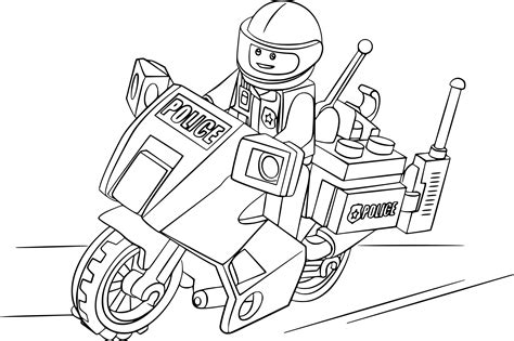 Coloriage Lego police à imprimer