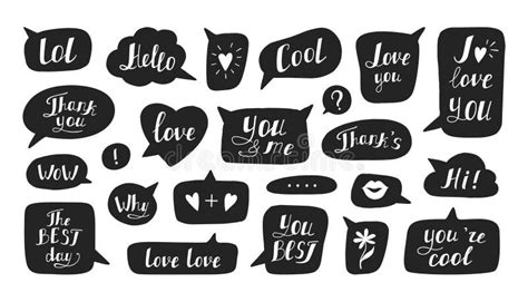 Speech Bubble Hand Drawn Text Message And Social Media Chat Retro