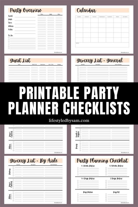 Printable Party Planner Checklists Stay Organized Till Your Big Day In 2024 Party Planner