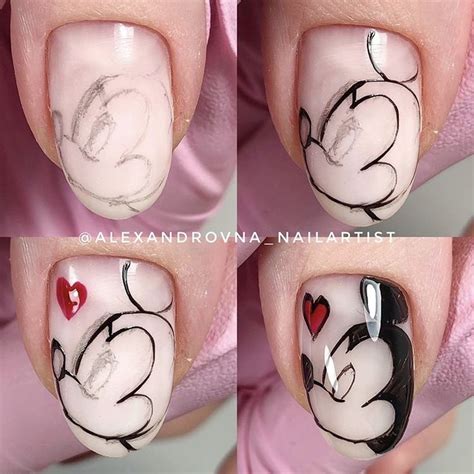 Pin By Melissa Smith On Valentine Love Nails Nail Art Disney Nail