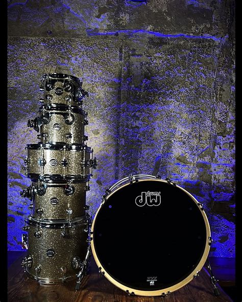 Dw Performance Series 6 Piece Drum Set Ginger Glitter Glass Reverb