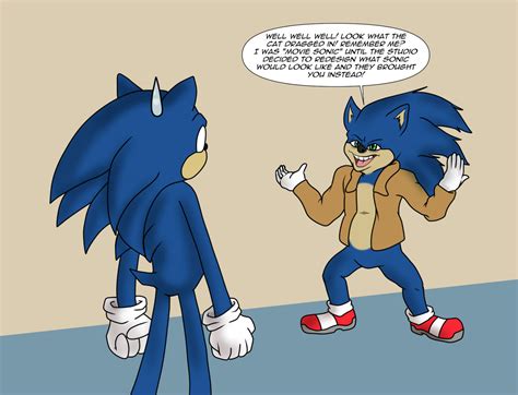 Movie Sonic meets Ugly Sonic by Ardhamon on DeviantArt