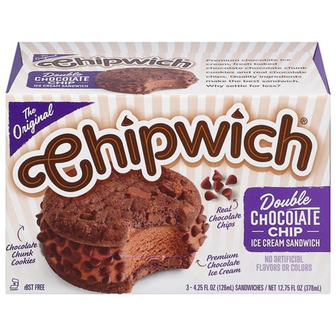 Save On Chipwich Double Chocolate Chip Ice Cream Sandwiches 3 Ct