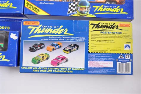 Sold Price Group Of 5 Matchbox Days Of Thunder Race Car And Team