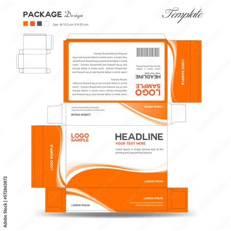 Supplements And Cosmetic Box Design Package Design Template Box Outline Box Packaging Design