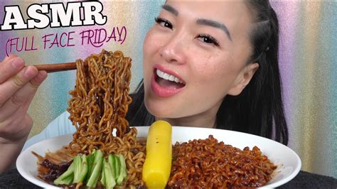 Asmr Eating Spicy Blackbean Noodles Eating Sounds No Talking Full