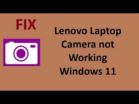 Fix Lenovo Camera Not Working Windows Youtube