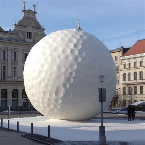 Giant Golf Ball Prop Whiteclouds