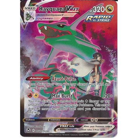 Pokemon Trading Card Game TG20 TG30 Rayquaza VMAX Rare Ultra Card