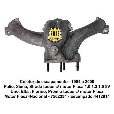 Coletor Escapamento Fiat Uno Palio Fiasa Naciona Shopee