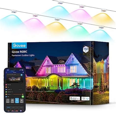 Govee Permanent Outdoor Lights Smart RGBIC With 72 Scene Modes 150ft