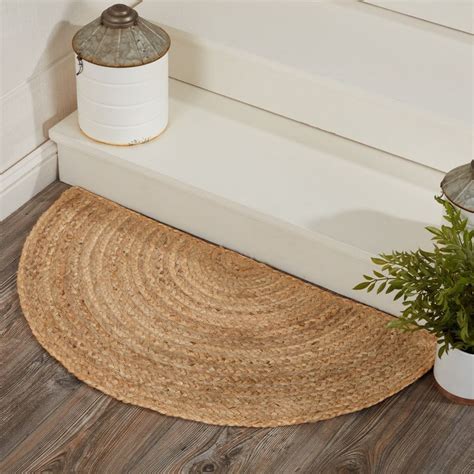 Natural Brown Half Circle Rug Half Round Rug Home Decor Bath Etsy