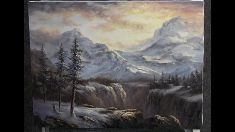 Paint With Kevin Hill Winter Mountain Range Youtube