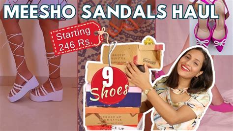 Meesho Footwear Haul Heels Sandals Wedges Meesho Sandals Try On