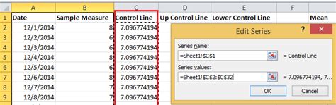 How to create a control chart in Excel?