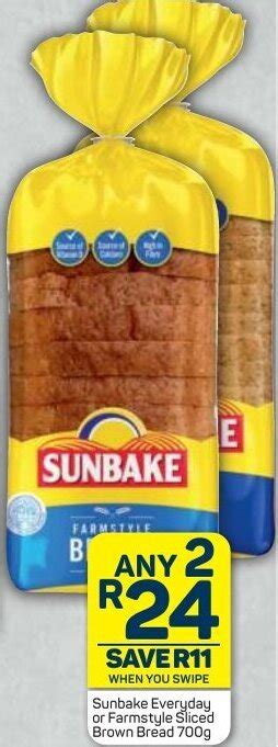 Sunbake Everyday Or Farmstyle Sliced Brown Bread 2 X 700g Offer At Pick