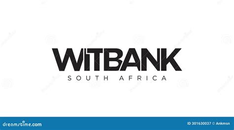 Witbank In The South Africa Emblem The Design Features A Geometric