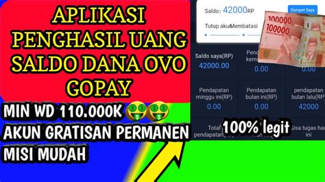 BARU RILIS APLIKASI PENGHASIL UANG TERCEPAT 2021 APK PENGHASIL SALDO