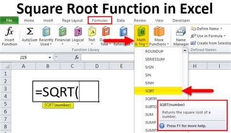 Square Root In Excel Formula Examples Uses Of Square Root Function