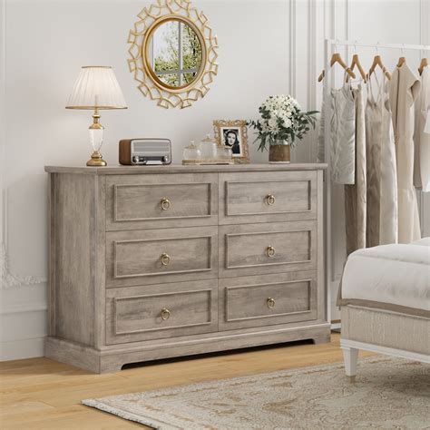 Homfa Drawers Horizontal Dresser Wide Storage Cabinet Chest