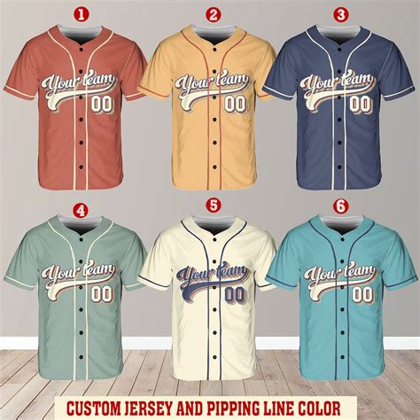 Personalized Vintage Team Name And Number Baseball Jersey Custom