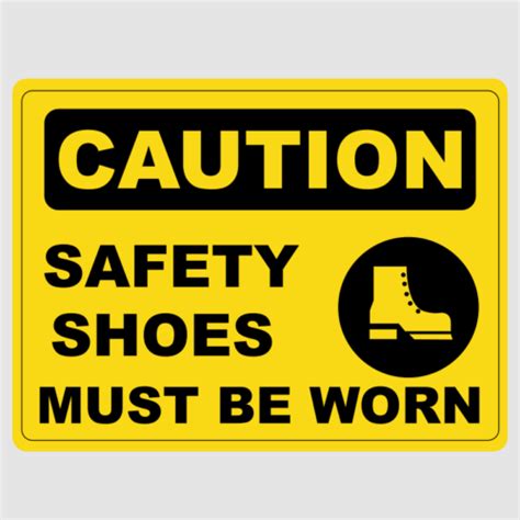 Safety Shoes Must Be Worn Sign