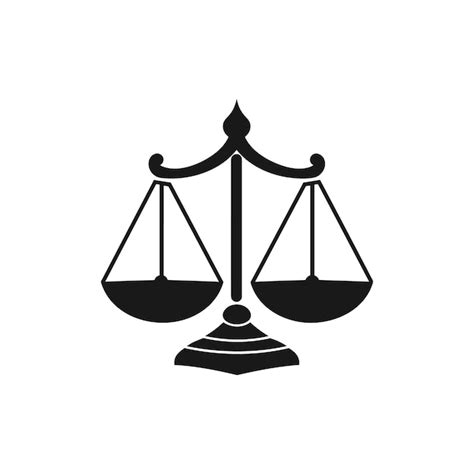 Premium Vector Scales Of Justice Black Simple Icon On White Background