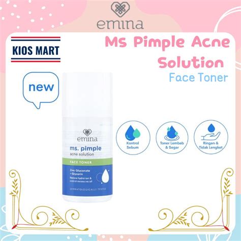 Jual Emina Ms Pimple Acne Solution Face Toner 50ml Shopee Indonesia