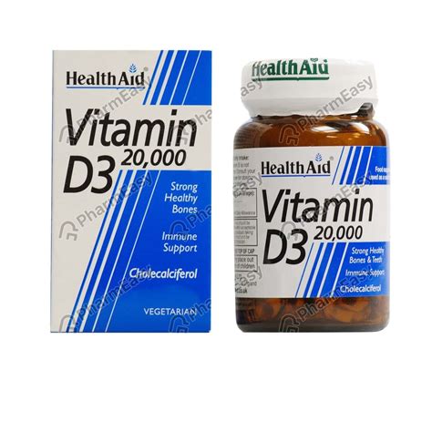 Buy Health Aid Vitamin D3 20000 IU Capsule 30 Online At Flat 18 OFF