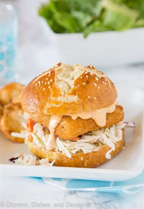 Spicy Fish Sandwich Dinners Dishes And Desserts