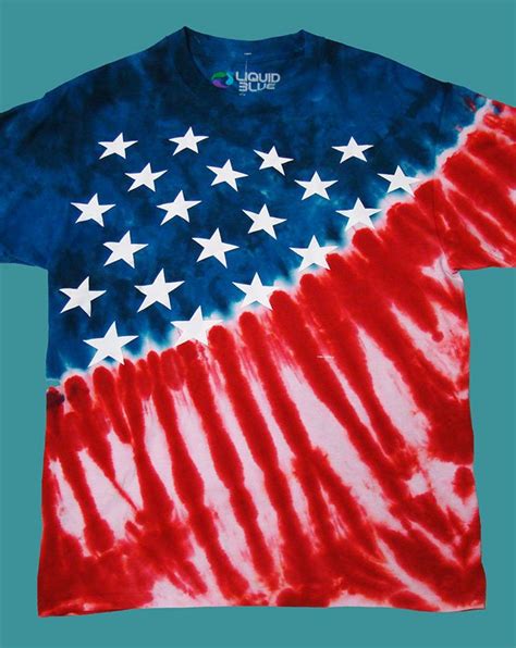 Stars And Stripes American Flag Tie Dye T Shirt Cotton Sizes M 2x