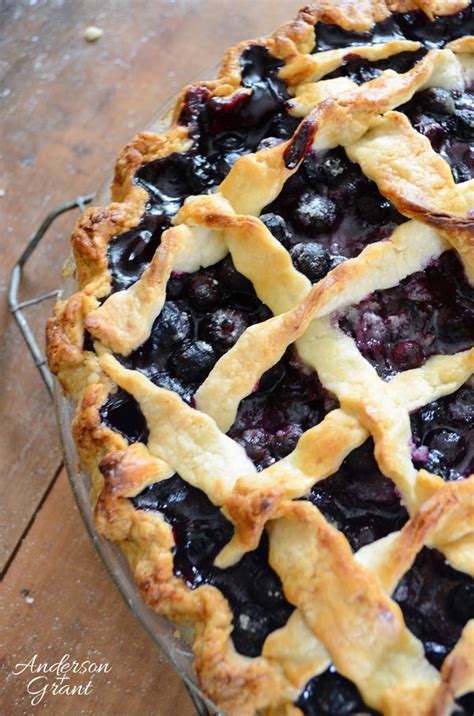 Blueberry Pie With A Twisted Lattice Crust Anderson Grant