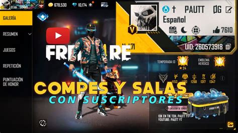 4x4 Y 6x6 Compes TRAE TU TEAM FREE FIRE LIVE ON YouTube