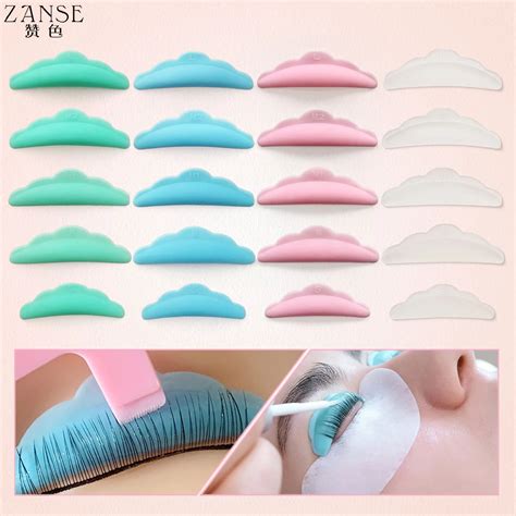 Zanse 5pairs Eyelashes Perming Rods Soft Silicone Eyelash Extension