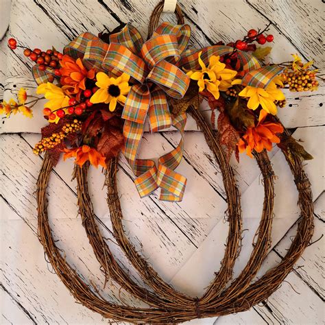 Pumpkin Door Hanger Pumpkin Wreath Door Wreath Hanger Door Hangers